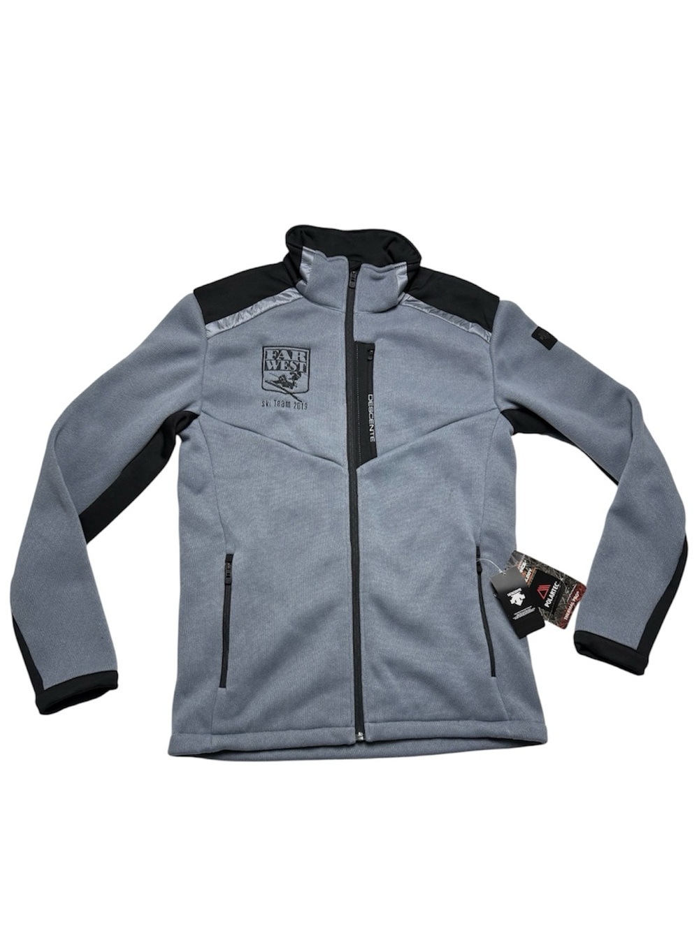 Nwt Descente Polartec zip up grey black sweater  size xl